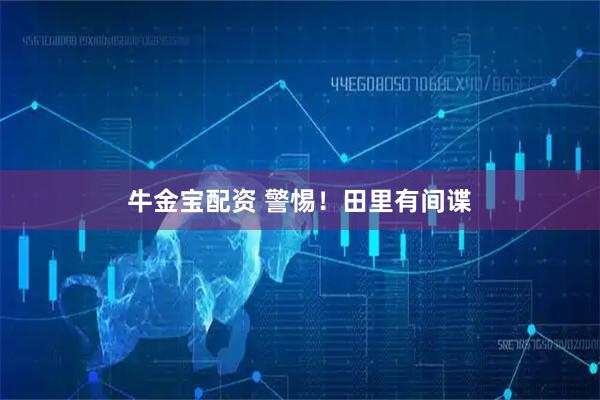 牛金宝配资 警惕！田里有间谍
